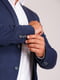 Синий пиджак классического кроя с платком-паше | 6726778 | фото 2