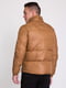 Куртка прямая с воротником-стойкой коричневая | 6726940 | фото 2