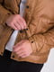 Куртка прямая с воротником-стойкой коричневая | 6726940 | фото 5