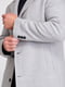 Пальто-пиджак светло-серого цвета с лацканами | 6726953 | фото 6