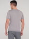 Світло-сіра футболка з ребристими манжетами та оздобленням горловини | 6727161 | фото 2