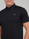 Хлопковая черная футболка с контрастными полосками | 6727241 | фото 3