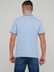 Хлопковая голубая футболка с контрастными полосками | 6727243 | фото 2