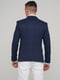 Меланжевый синий пиджак с платком-паше | 6727266 | фото 2