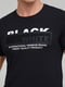 Чорна футболка з принтом | 6727284 | фото 2