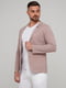 Светло-розовый пиджак с накладными карманами | 6727346
