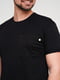 Базова чорна футболка з накладною кишенею | 6727348 | фото 3