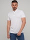 Біла базова футболка-поло | 6727364