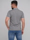 Сіра футболка-поло з контрастним коміром та манжетами | 6727400 | фото 2