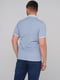 Блакитна футболка-поло з контрастним коміром та манжетами | 6727401 | фото 3