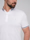 Біла футболка-поло з контрастним коміром та манжетами | 6727402 | фото 3