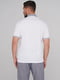 Белая футболка-поло с полосатым воротником и манжетами | 6727408 | фото 2