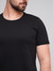 Базова бавовняна футболка чорного кольору | 6727425 | фото 4
