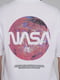 Хлопковая белая футболка с принтом NASA | 6727428 | фото 5