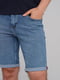 Светло-синие джинсовые шорты с подкатом | 6727481 | фото 4