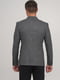 Классический серый пиджак в клетку с платком-паше | 6727497 | фото 2