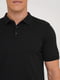 Базовая хлопковая футболка-поло черного цвета | 6727499 | фото 3