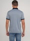 Світло-синя футболка-поло з контрастним коміром та манжетами | 6727501 | фото 2