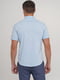 Голубая хлопковая рубашка с коротким рукавом | 6727519 | фото 2