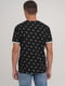 Бавовняна чорна футболка в принт "ананаси" | 6727532 | фото 2