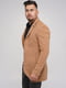 Пальто-пиджак цвета кемел с лацканами | 6727926 | фото 2