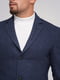 Пальто-пиджак темно-синего цвета с лацканами | 6727930 | фото 3