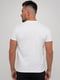 Бавовняна біла футболка з фактурним написом | 6728028 | фото 2
