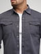 Сіра джинсова сорочка з нагрудними кишенями | 6728050 | фото 3
