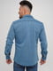 Синяя джинсовая рубашка с карманами | 6728053 | фото 3