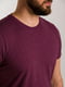 Базова бавовняна футболка бордового кольору | 6728100 | фото 3