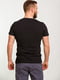 Бавовняна чорна футболка з принтом | 6728143 | фото 2