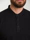 Базовая черная футболка-поло с воротником-стойкой | 6728147 | фото 3