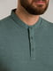 Базовая зеленая футболка-поло с воротником-стойкой | 6728149 | фото 3