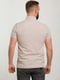 Хлопковая фактурная футболка-поло бежевого цвета | 6728170 | фото 2