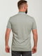 Бавовняна футболка-поло кольору хакі з візерунком на комірі | 6728171 | фото 2