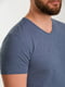 Хлопковая футболка цвета джинс | 6728182 | фото 3