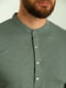 Рубашка цвета хаки с коротким рукавом на хлястике | 6728184 | фото 3