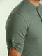 Рубашка цвета хаки с коротким рукавом на хлястике | 6728184 | фото 4