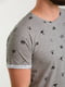 Бавовняна сіра футболка з принтом | 6728190 | фото 3