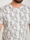 Хлопковая белая футболка в принт “ананасы” | 6728194 | фото 3