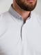 Белая футболка-поло с контрастным воротником и манжетами | 6728235 | фото 3