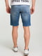 Светло-синие джинсовые шорты с потертостями | 6728264 | фото 3