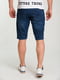 Темно-синие джинсовые шорты с карманами | 6728265 | фото 3
