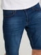 Темно-синие джинсовые шорты с карманами | 6728265 | фото 4