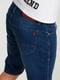 Темно-синие джинсовые шорты с карманами | 6728265 | фото 5