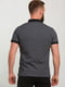 Хлопковая темно-серая футболка-поло с контрастным воротником и манжетами | 6728289 | фото 2