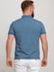 Базовая хлопковая футболка-поло светло-синего цвета | 6728291 | фото 2