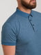 Базовая хлопковая футболка-поло светло-синего цвета | 6728291 | фото 3