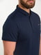 Базова бавовняна футболка-поло синього кольору | 6728297 | фото 3