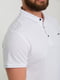Базова бавовняна футболка-поло білого кольору | 6728298 | фото 4
